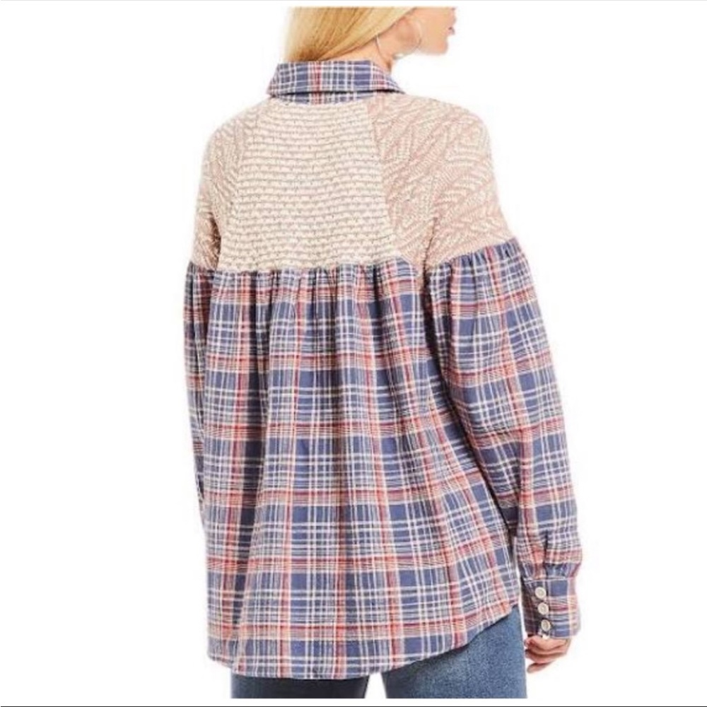 Free people mixed media Plaid - Picture 3 of 3